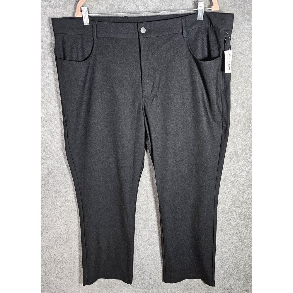 Old Navy Active Tech Hybrid Straight Pants Mens 42x30 Black Stretch Pockets NWT‎